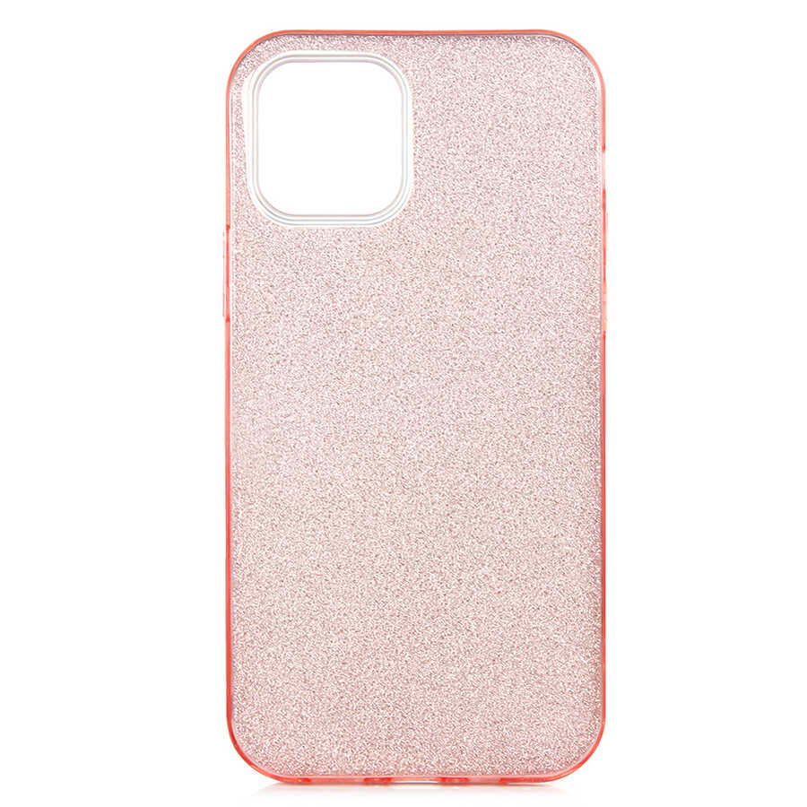 iPhone Uyumlu 12 Kılıf Tuhatu Shining Silikon-Rose gold