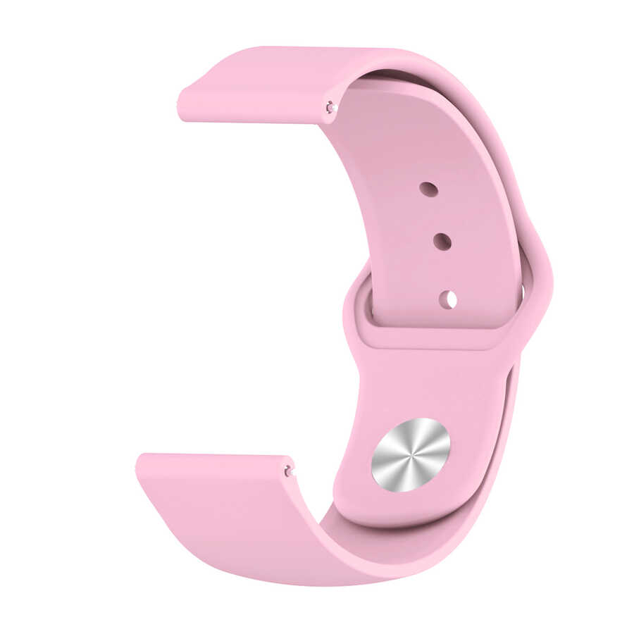 Xiaomi Uyumlu Mi Watch Color City 22mm Silikon Kordon-Pembe