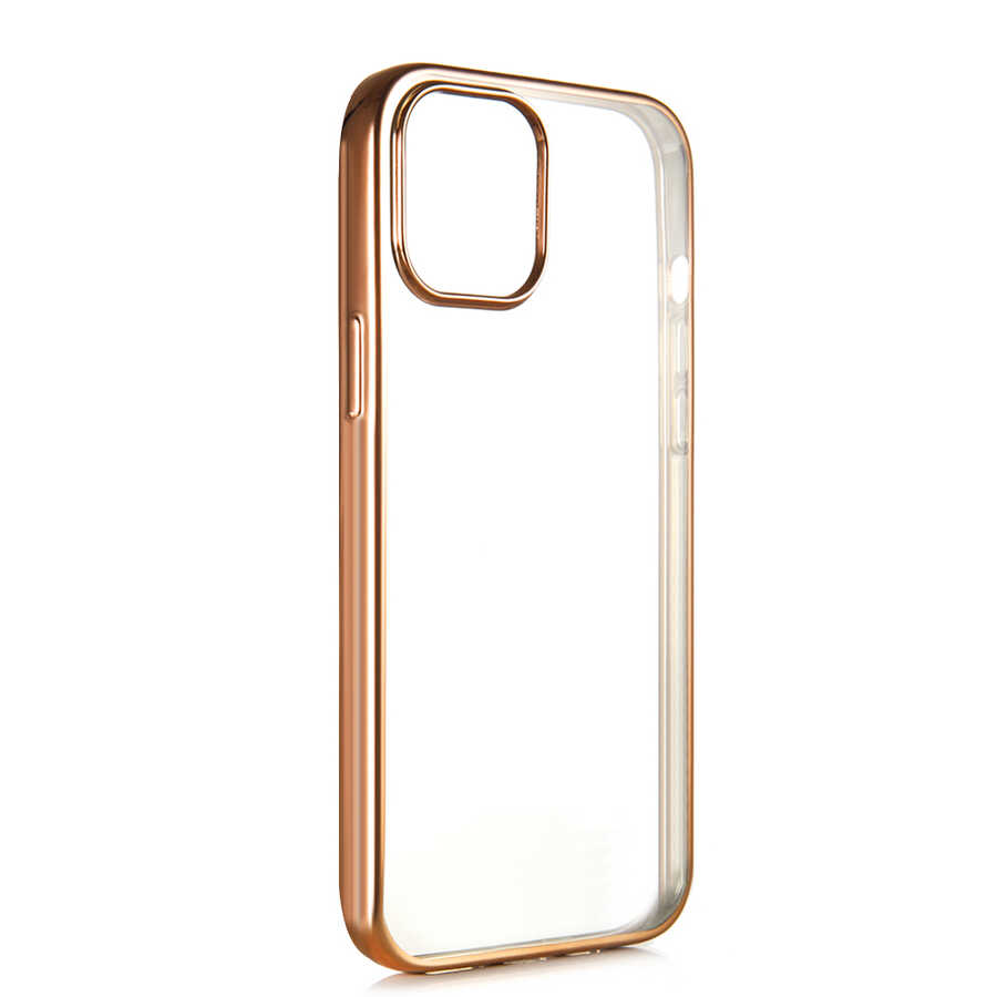 iPhone Uyumlu 12 Mini Benks Magic Glitz Ultra-Thin Transparent Protective Soft Kapak-Gold