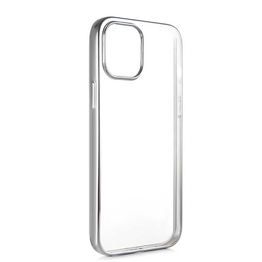 iPhone Uyumlu 12 Mini Benks Magic Glitz Ultra-Thin Transparent Protective Soft Kapak-Gümüş