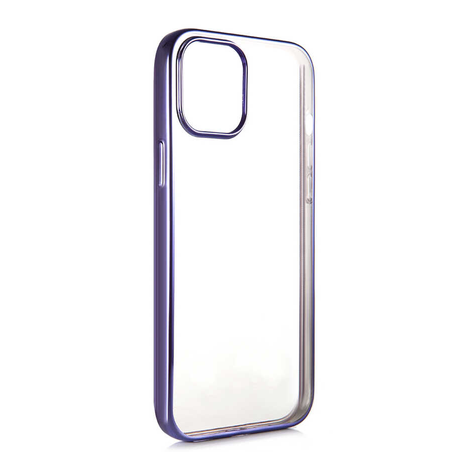 iPhone Uyumlu 12 Mini Benks Magic Glitz Ultra-Thin Transparent Protective Soft Kapak-Mor