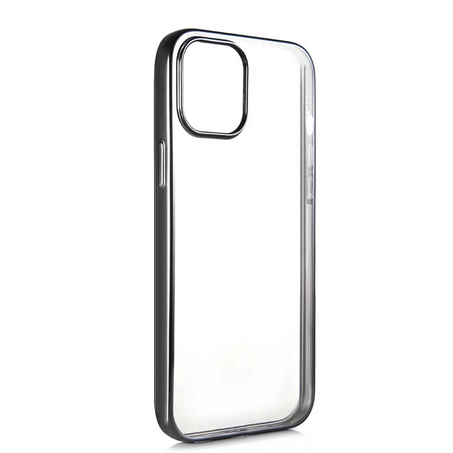 iPhone Uyumlu 12 Benks Magic Glitz Ultra-Thin Transparent Protective Soft Kapak-Siyah