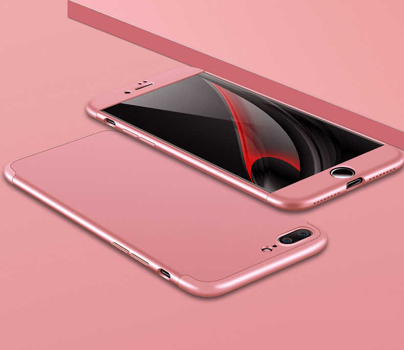 iPhone Uyumlu 7 Plus Kılıf Tuhatu Ays Kapak-Rose gold