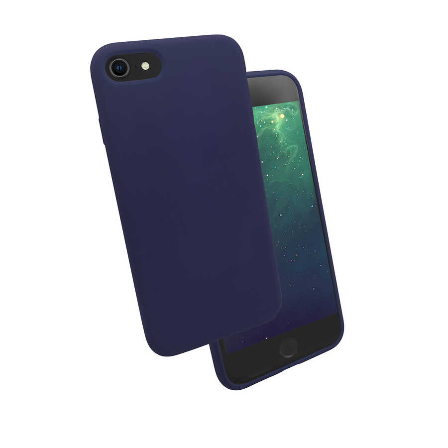 iPhone Uyumlu 7 Kılıf Tuhatu Silk Silikon-Lacivert