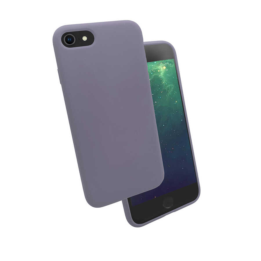 iPhone Uyumlu 7 Kılıf Tuhatu Silk Silikon-Lila