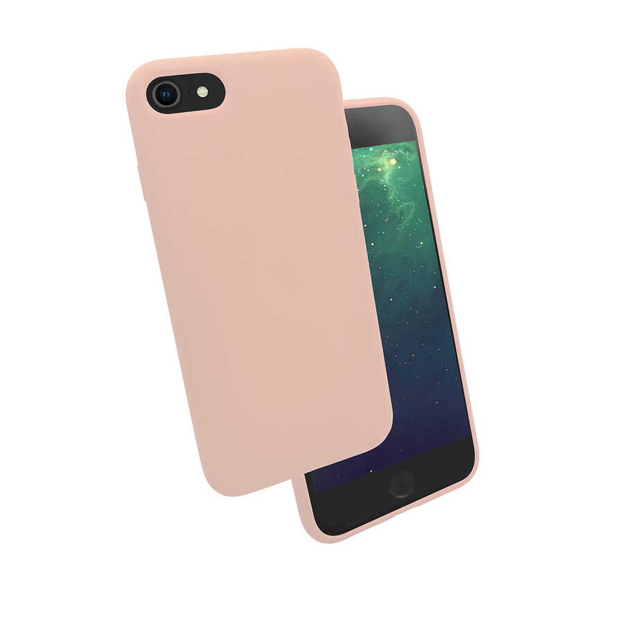 iPhone Uyumlu 7 Kılıf Tuhatu Silk Silikon-Pembe