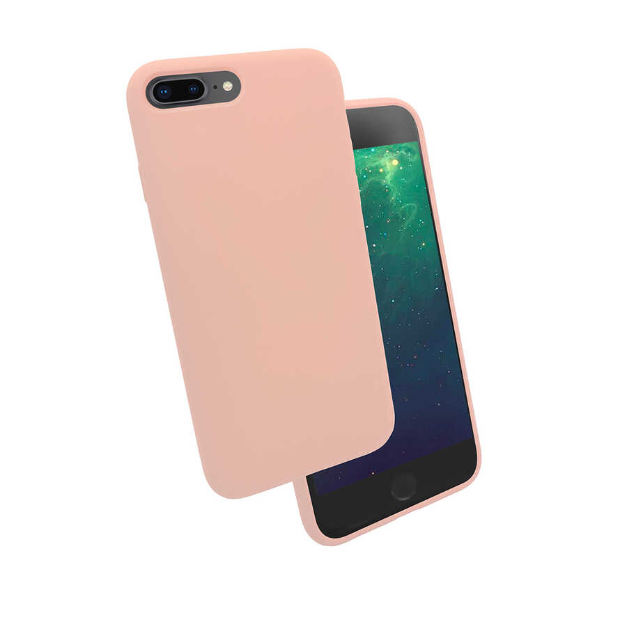 iPhone Uyumlu 7 Plus Kılıf Tuhatu Silk Silikon-Pembe