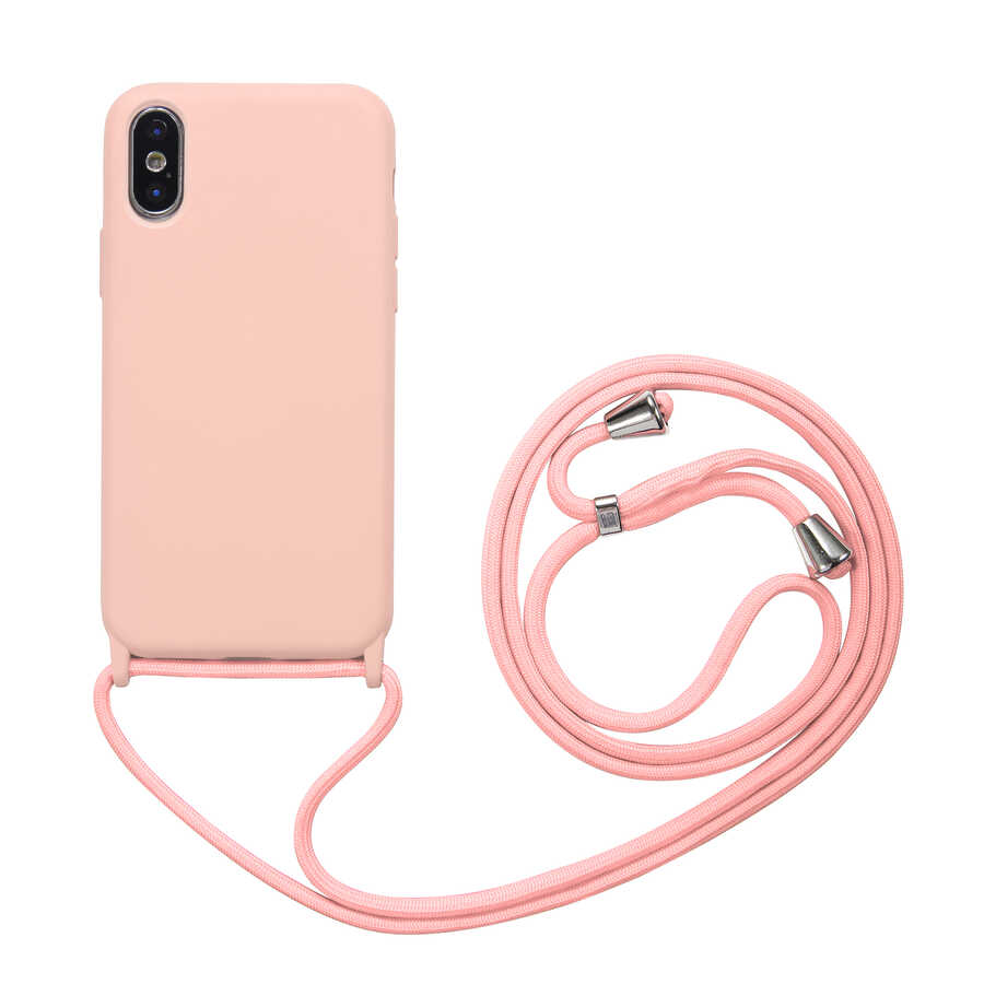 iPhone Uyumlu X Kılıf Tuhatu Ropi Kapak-Pembe açık