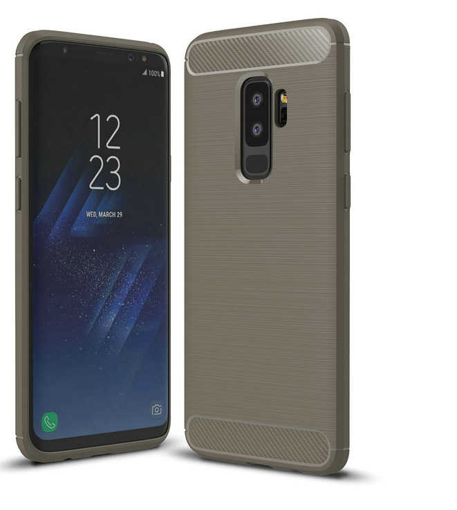 Galaxy Uyumlu S9 Plus Kılıf Tuhatu Room Silikon Kapak-Gri