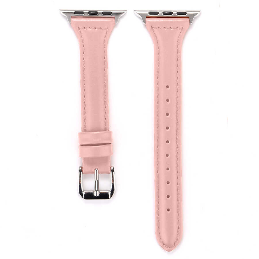 ​​​  Watch 44mm Elegant Deri Kordon-Pembe