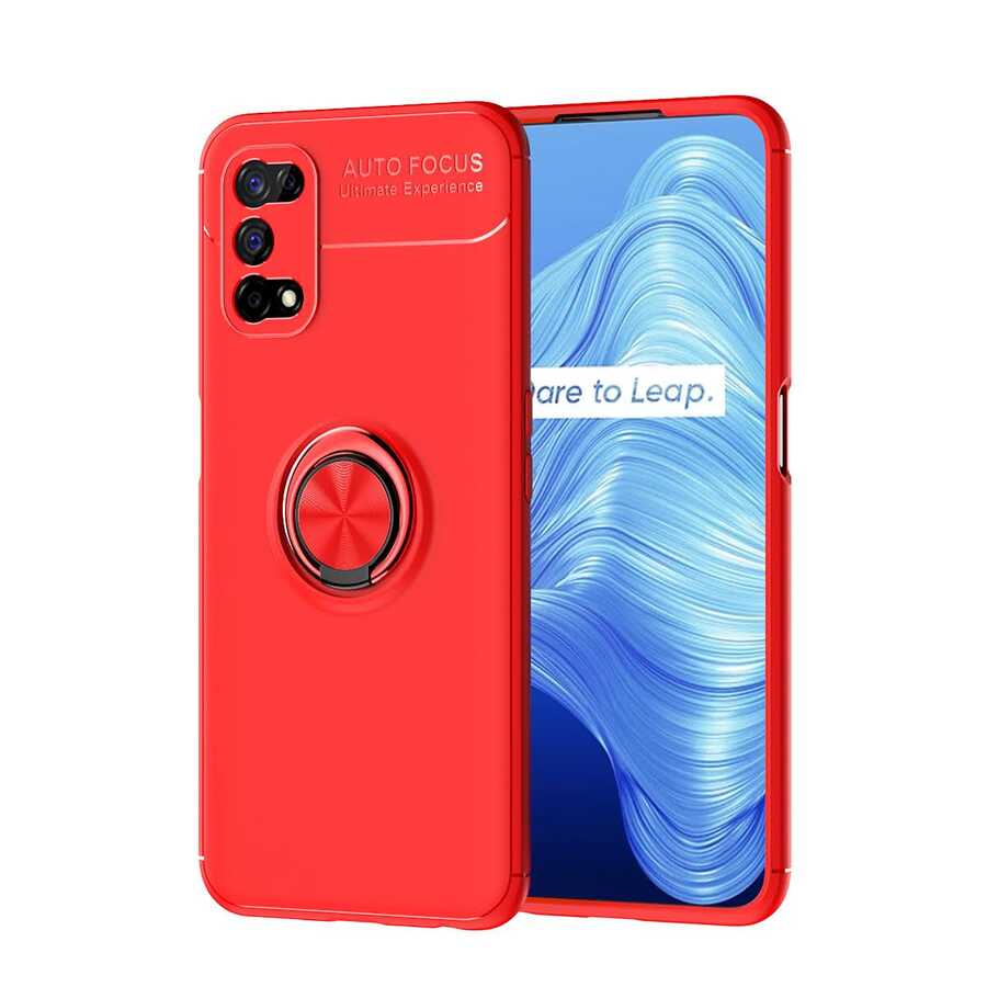 Realme 7 Pro Kılıf Tuhatu Ravel Silikon Kapak-Kırmızı