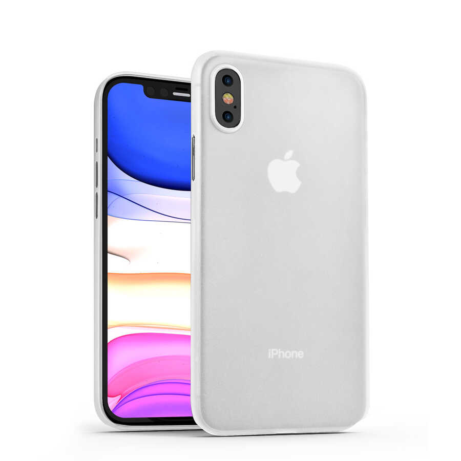 iPhone Uyumlu X Kılıf ​​​​​Wiwu Skin Nano PP Kapak-Beyaz