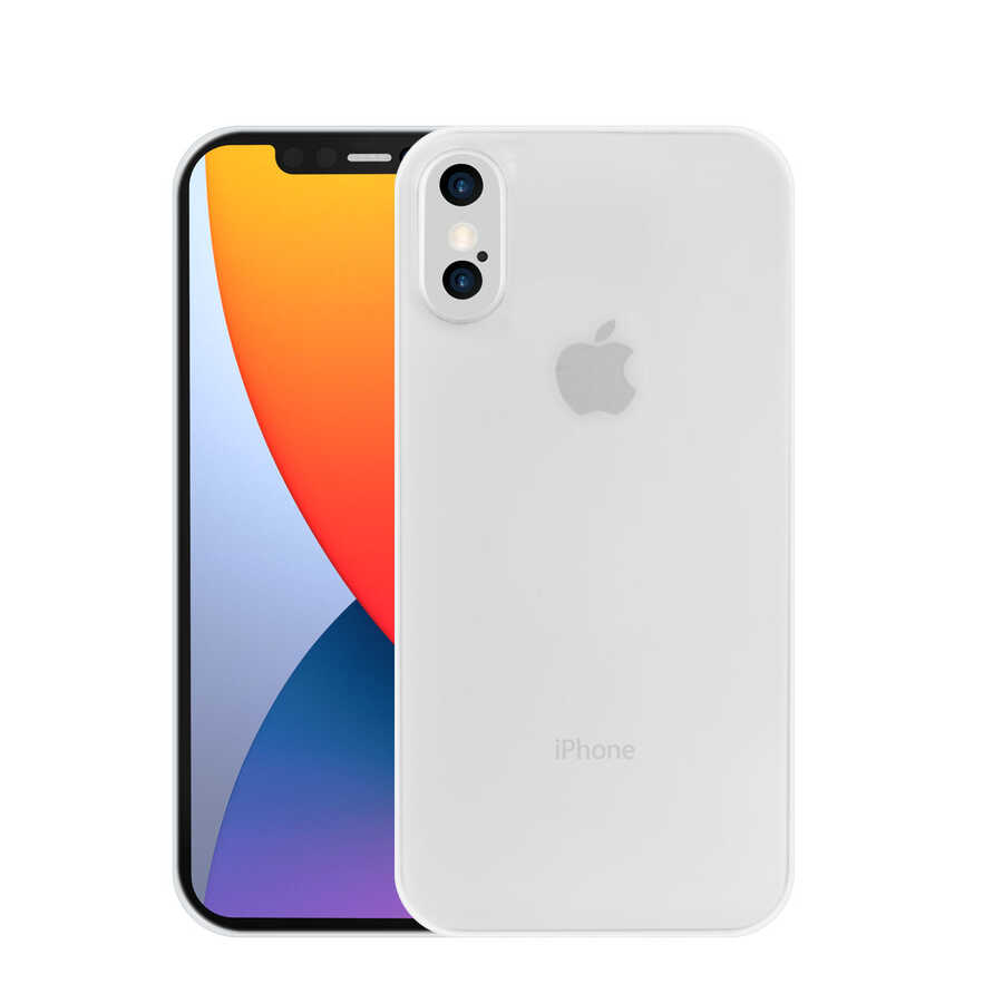 iPhone Uyumlu XS 5.8 Kılıf ​​​​​Wiwu Skin Nano PP Kapak-Beyaz