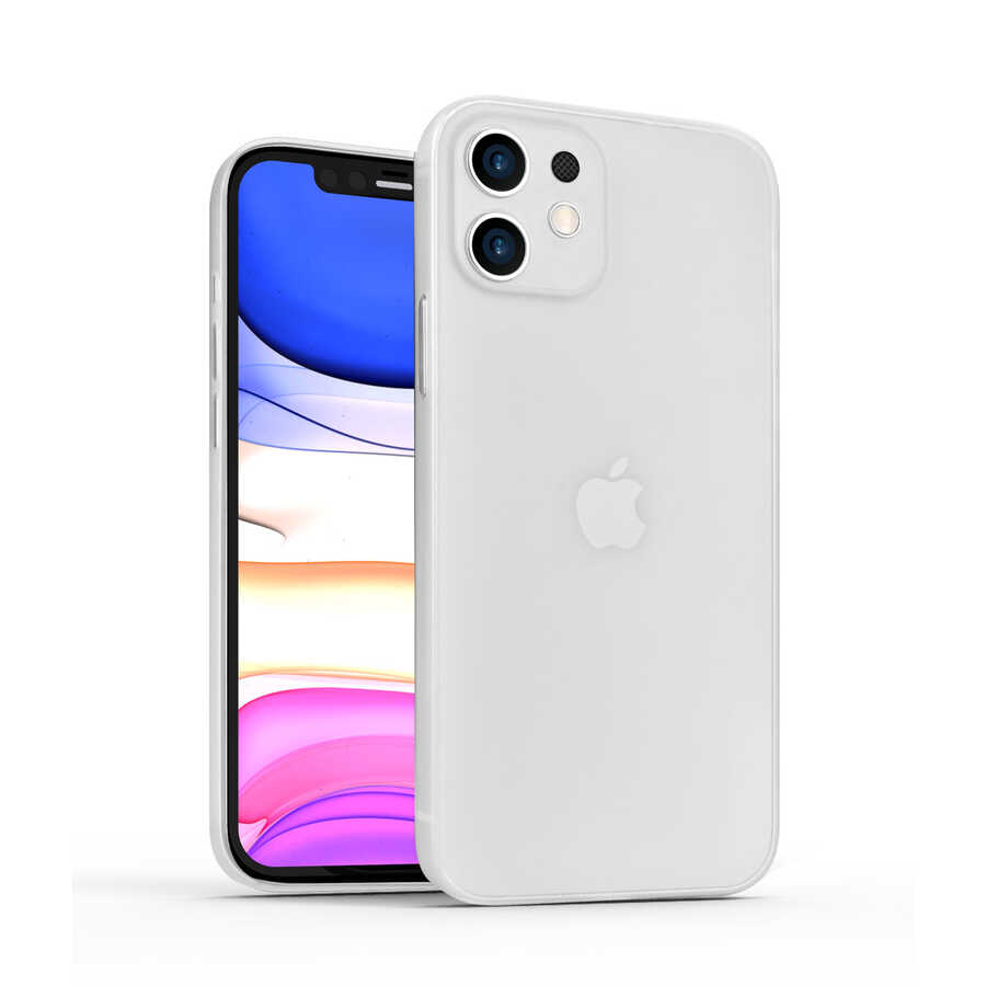 iPhone Uyumlu 12 Kılıf ​​​​​Wiwu Skin Nano PP Kapak-Beyaz