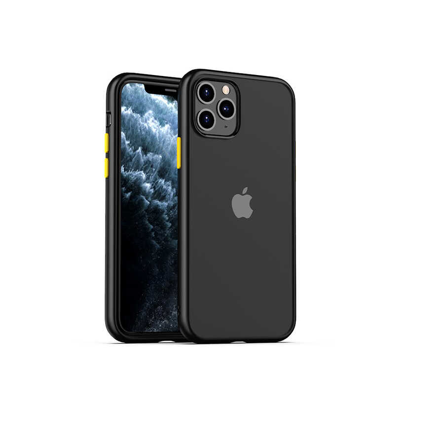 iPhone Uyumlu 11 Pro Kılıf Tuhatu Hom Silikon-Siyah