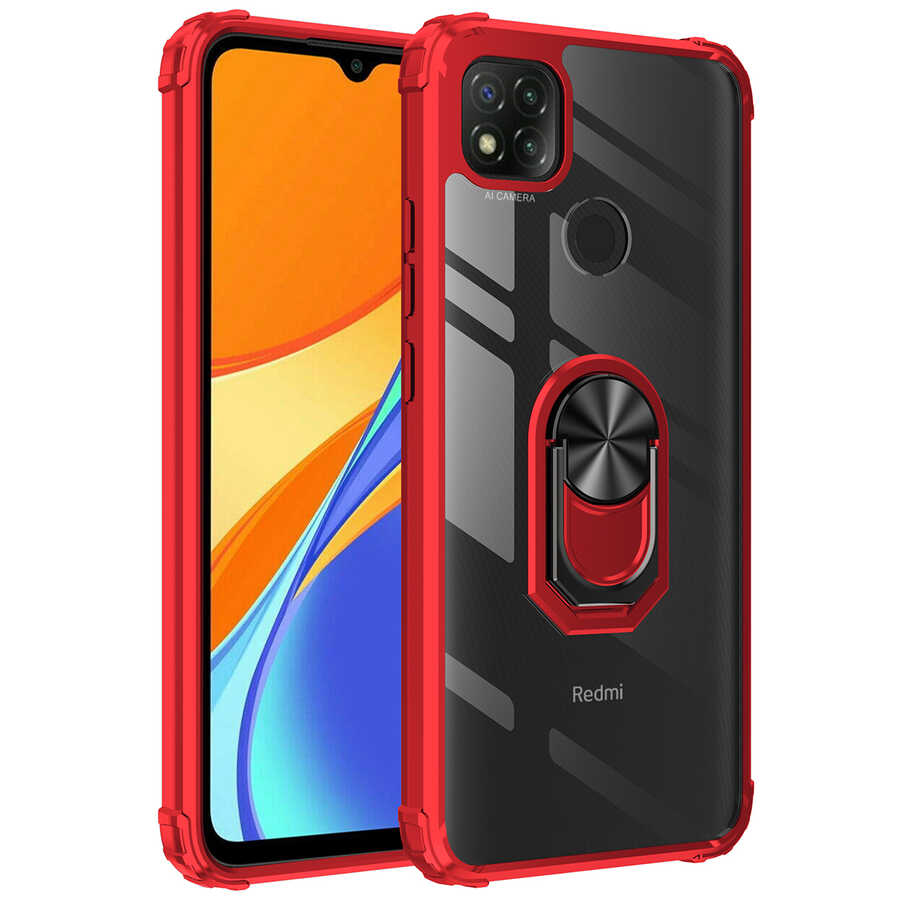 Xiaomi Uyumlu Redmi 9C Kılıf Tuhatu Mola Kapak-Kırmızı