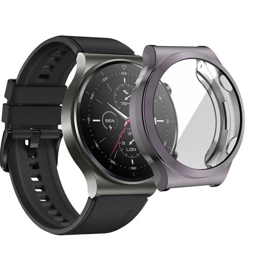 Huawei Uyumlu Watch GT2 Pro Tuhatu Watch Gard 02 Ekran Koruyucu-Gri