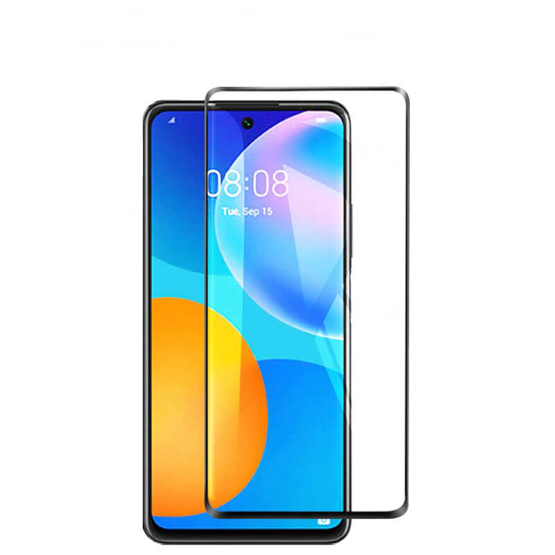 Huawei Uyumlu P Smart 2021 Tuhatu Kenarları Kırılmaya Dayanıklı Cam Ekran Koruyucu