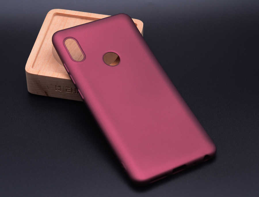 Xiaomi Uyumlu Redmi Note 5 Pro Kılıf Tuhatu Marino Silikon Kapak-Mürdüm