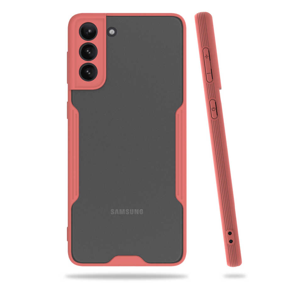 Galaxy Uyumlu S21 Plus Kılıf Tuhatu Parfe Kapak-Pembe