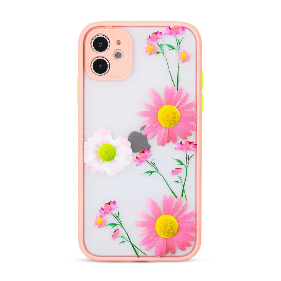 iPhone Uyumlu 12 Mini Kılıf Tuhatu Fily Kapak-Pembe