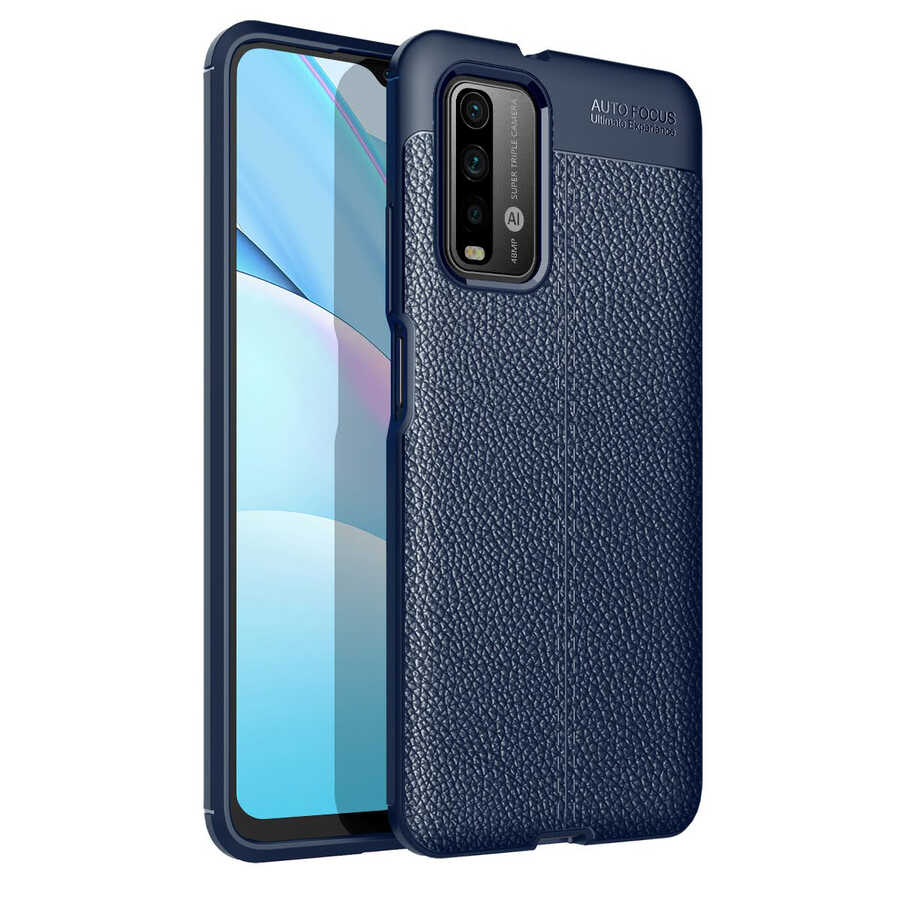 Xiaomi Uyumlu Redmi 9T Kılıf Tuhatu Ceku Silikon Kapak-Lacivert