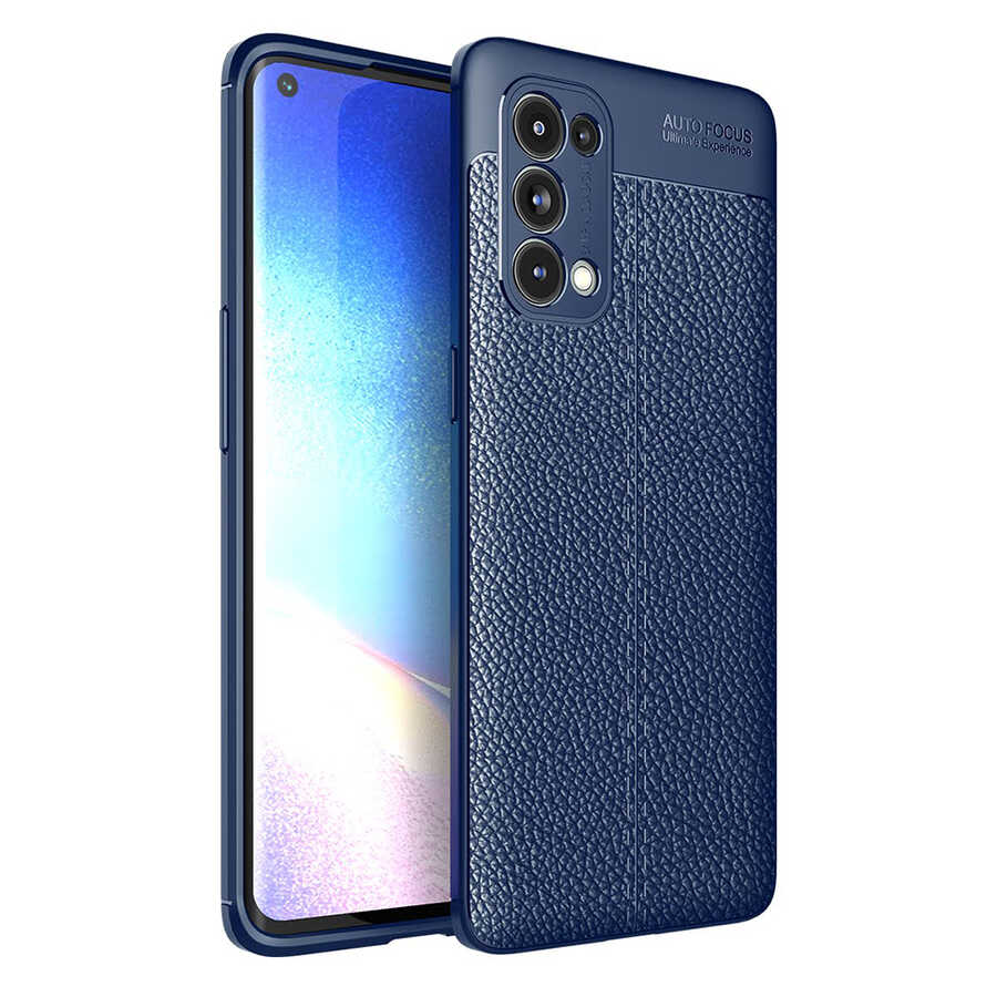 Oppo Reno 5 Pro 5G Kılıf Tuhatu Ceku Silikon Kapak-Lacivert