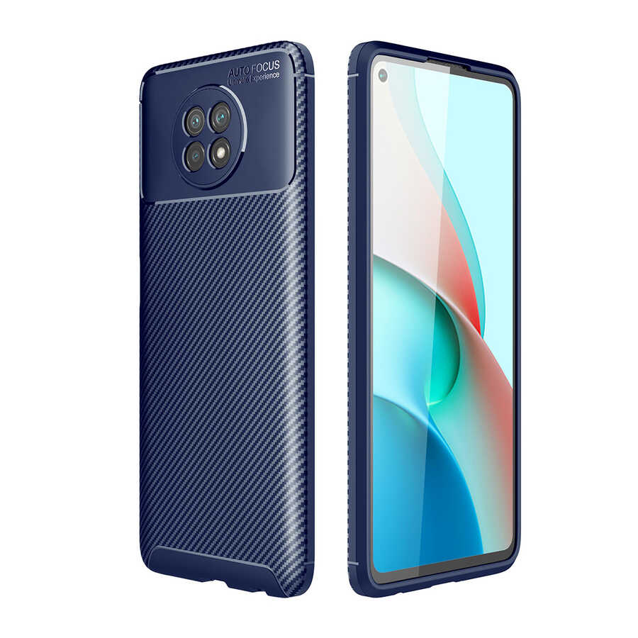 Xiaomi Uyumlu Redmi Note 9T Kılıf Tuhatu Garavel Silikon Kapak-Lacivert