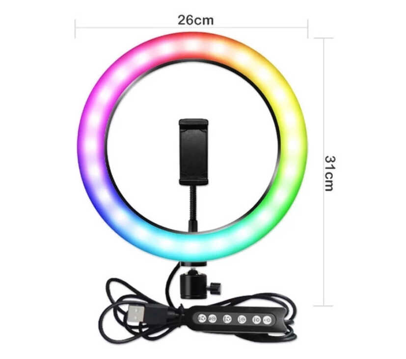 Tuhatu RGB MJ-33 Işıklı Telefon Tutucu Ring Light