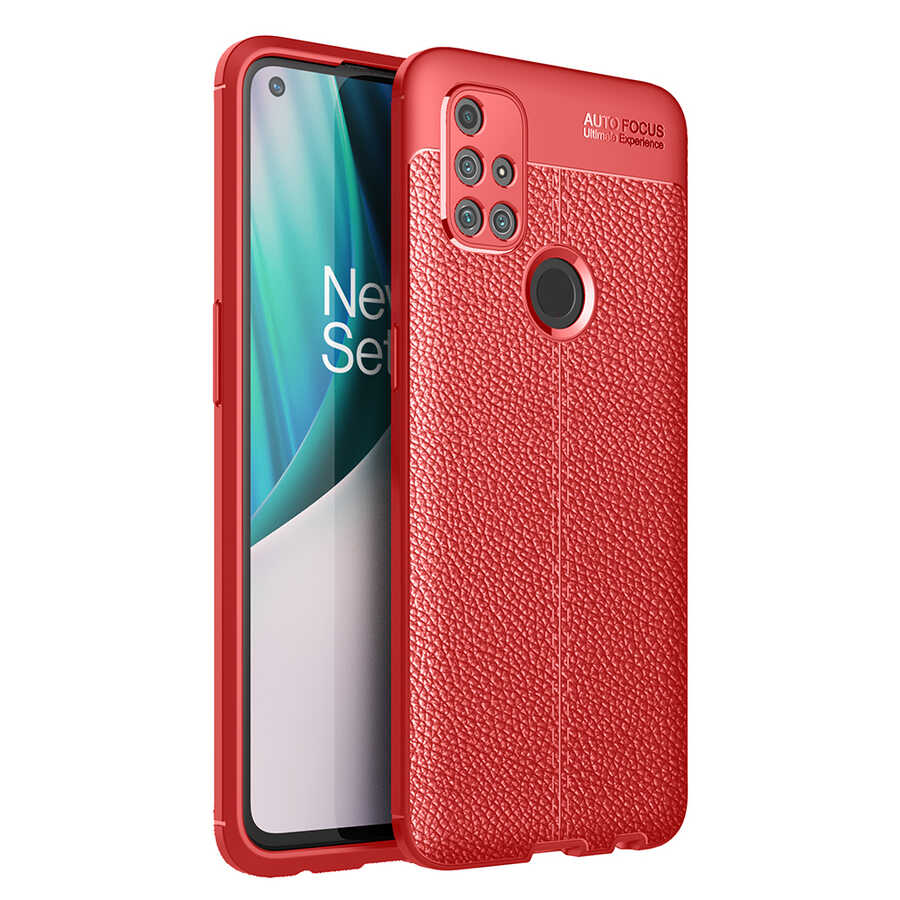 One Plus Nord N10 5G Kılıf Tuhatu Ceku Silikon Kapak-Kırmızı