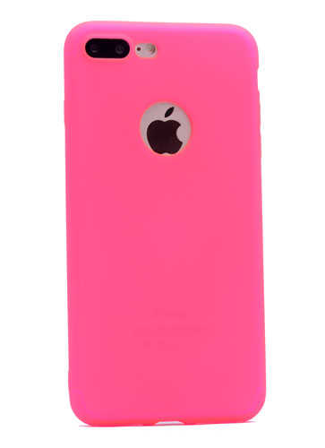 iPhone Uyumlu 7 Plus Kılıf Tuhatu Marino Silikon Kapak-Pembe