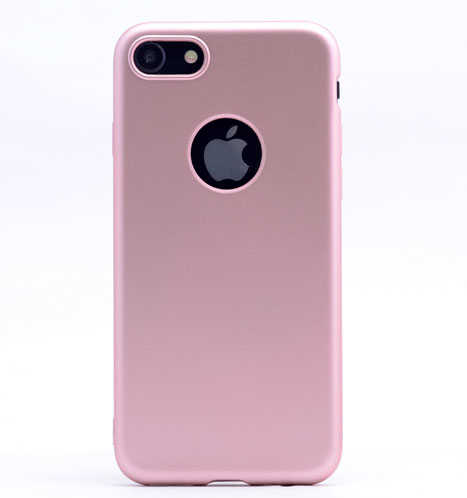 iPhone Uyumlu 8 Plus Kılıf Tuhatu Marino Silikon Kapak-Rose gold