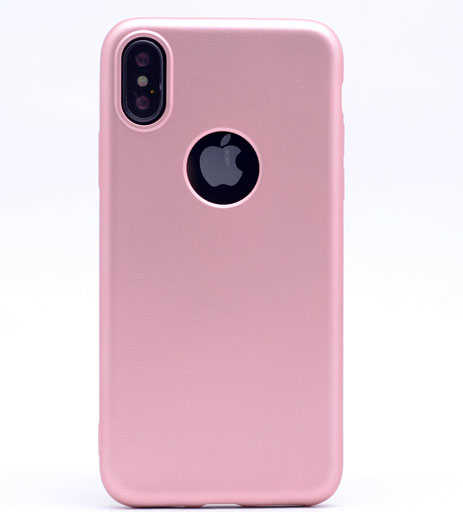 iPhone Uyumlu X Kılıf Tuhatu Marino Silikon Kapak-Rose gold