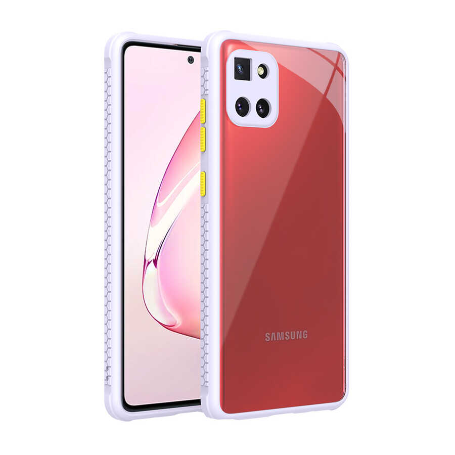 Galaxy Uyumlu A81 (Note 10 Lite) Kılıf ​​Tuhatu Kaff Kapak-Mor