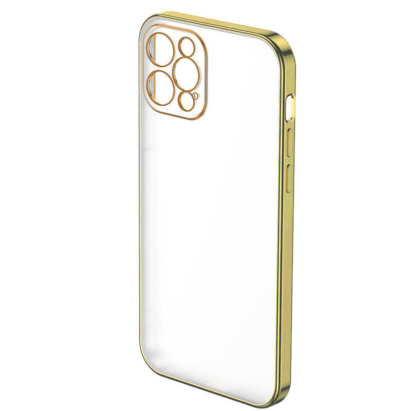 iPhone Uyumlu 12 Pro Benks Matte Electroplated TPU Kapak-Gold