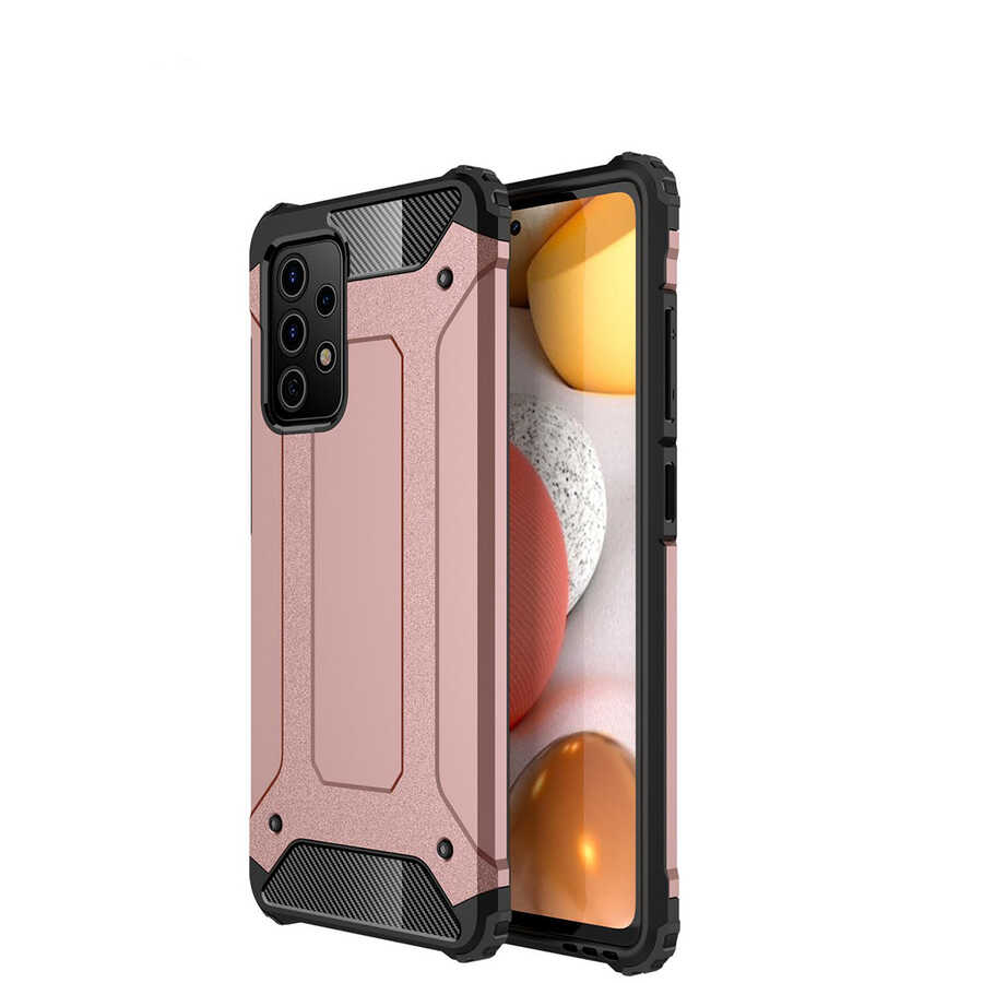 Galaxy Uyumlu A52 Kılıf Tuhatu Crash Silikon Kapak-Rose gold