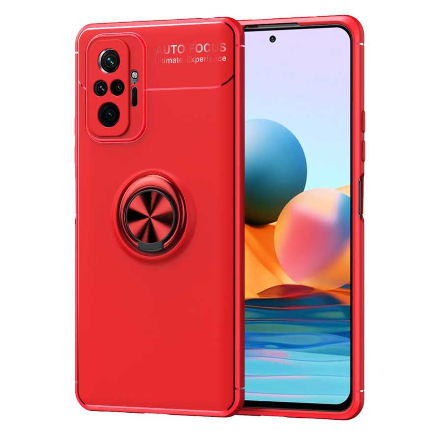 Xiaomi Uyumlu Redmi Note 10 Pro Kılıf Tuhatu Ravel Silikon Kapak-Kırmızı