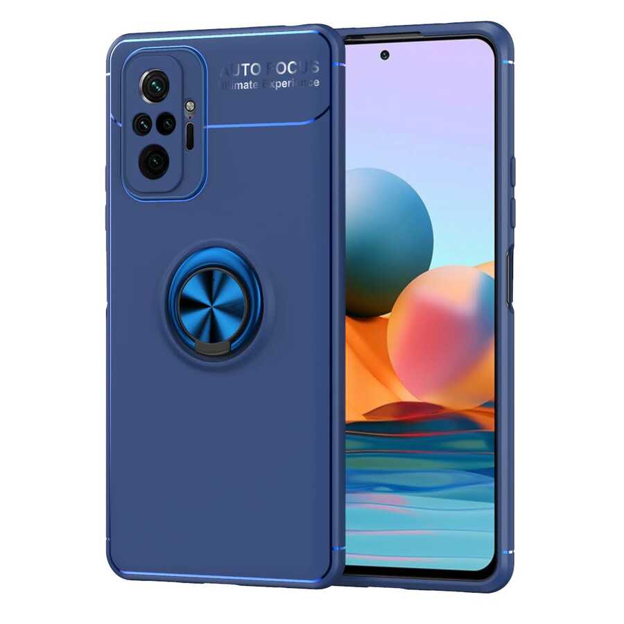 Xiaomi Uyumlu Redmi Note 10 Pro Kılıf Tuhatu Ravel Silikon Kapak-Mavi