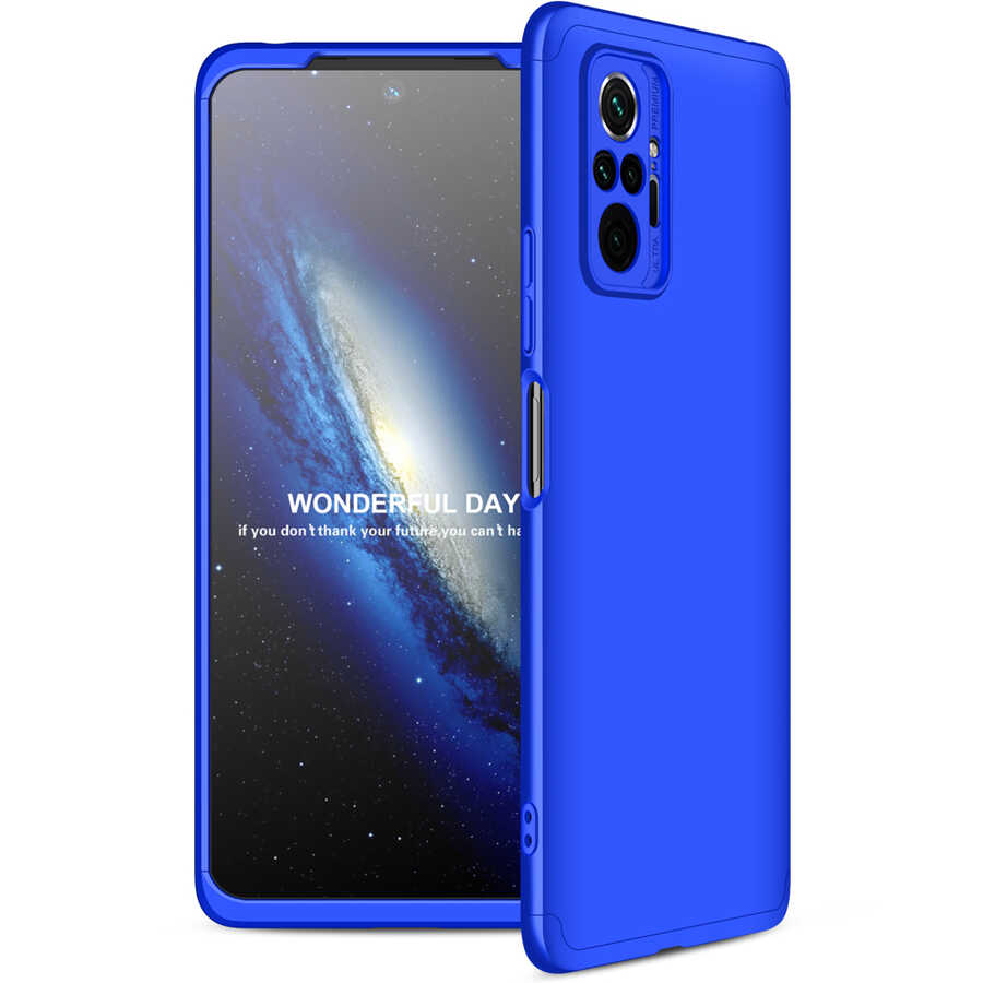 Xiaomi Uyumlu Redmi Note 10 Pro Kılıf Tuhatu Ays Kapak-Mavi