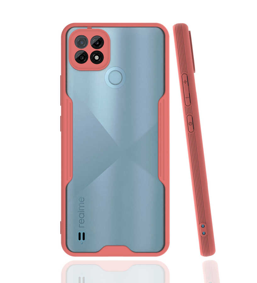 Realme C21 Kılıf Tuhatu Parfe Kapak-Pembe