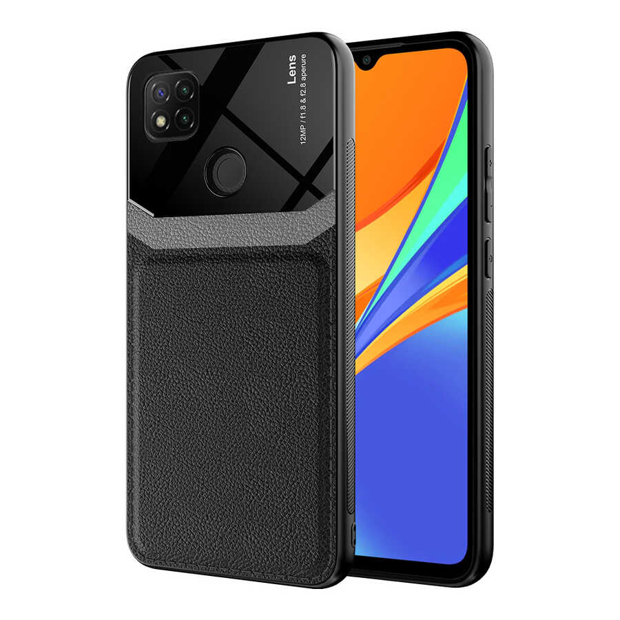 Xiaomi Uyumlu Redmi 9C Kılıf ​Tuhatu Emiks Kapak-Siyah