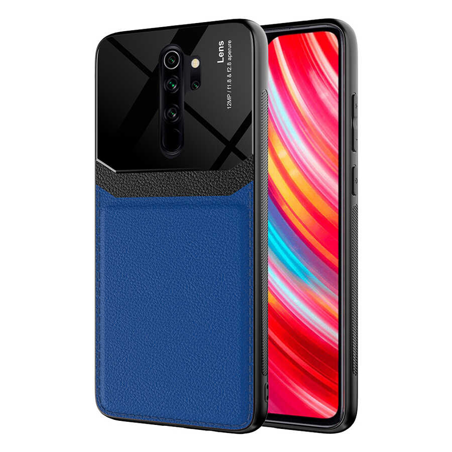 Xiaomi Uyumlu Redmi Note 8 Pro Kılıf ​Tuhatu Emiks Kapak-Lacivert