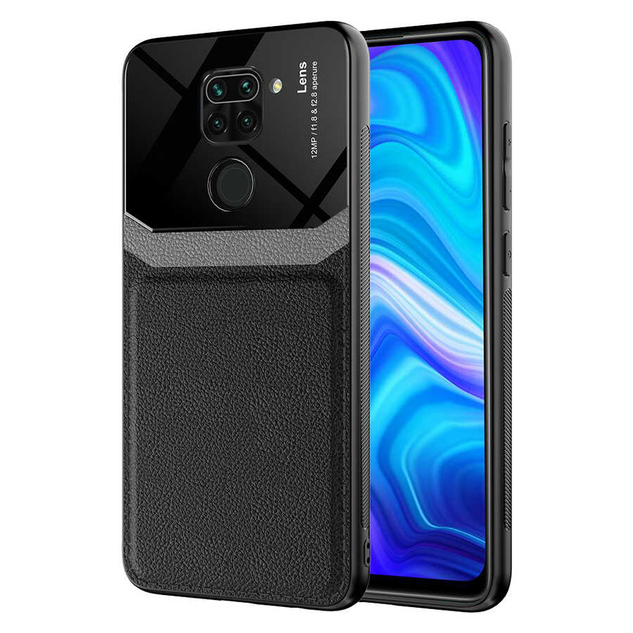 Xiaomi Uyumlu Redmi Note 9 Kılıf ​Tuhatu Emiks Kapak-Siyah