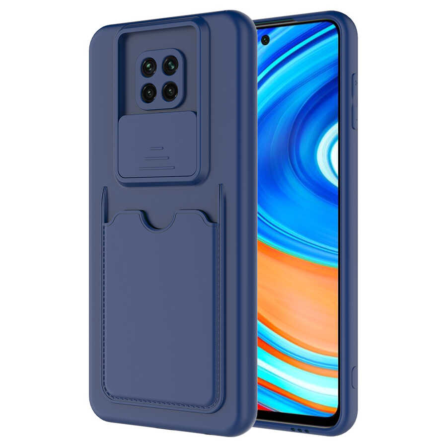 Xiaomi Uyumlu Redmi Note 9 Pro Kılıf ​Tuhatu Kartix Kapak-Lacivert