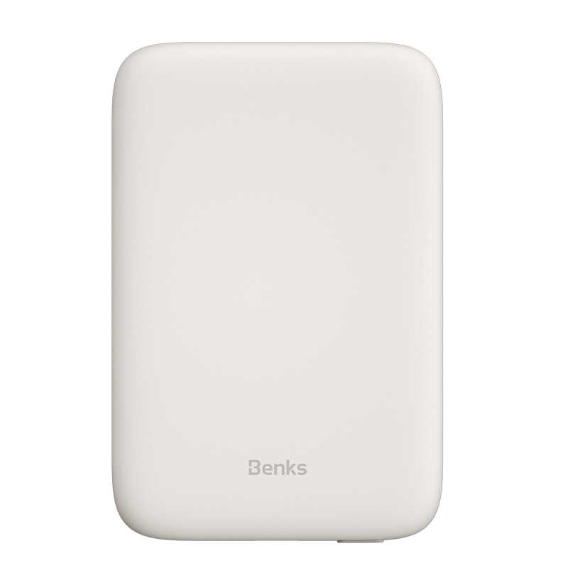 Benks MP01 Magsafe Magnetic Slim Powerbank 5000 Mah-Beyaz