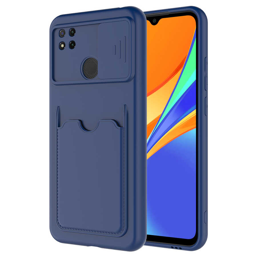 Xiaomi Uyumlu Redmi 9C Kılıf ​Tuhatu Kartix Kapak-Lacivert