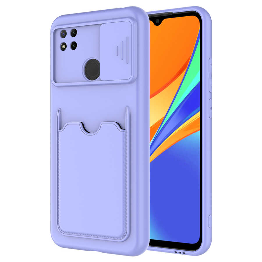 Xiaomi Uyumlu Redmi 9C Kılıf ​Tuhatu Kartix Kapak-Lila