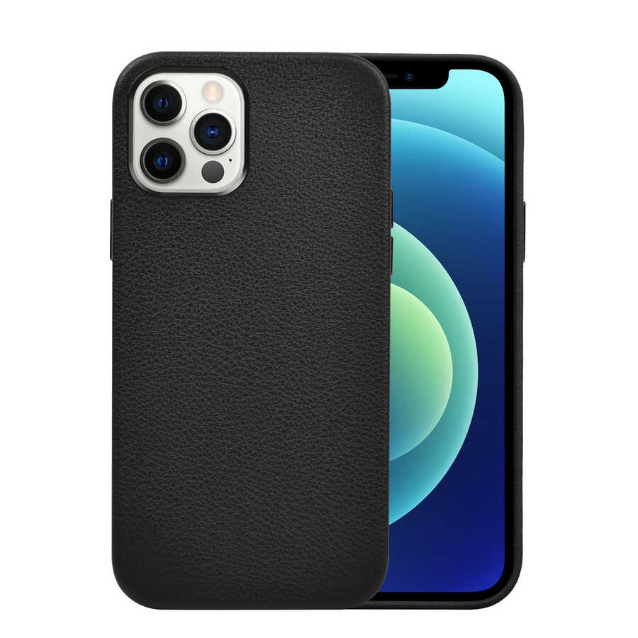 iPhone Uyumlu 12 Pro Kılıf Wiwu Calfskin Kapak