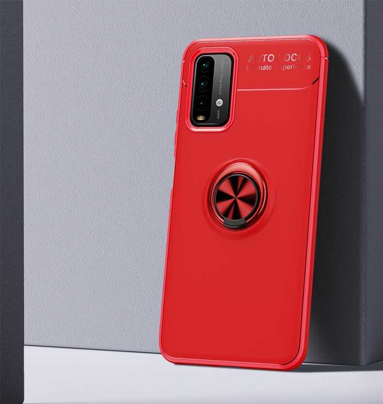 Xiaomi Uyumlu Redmi 9T Kılıf Tuhatu Ravel Silikon Kapak-Kırmızı