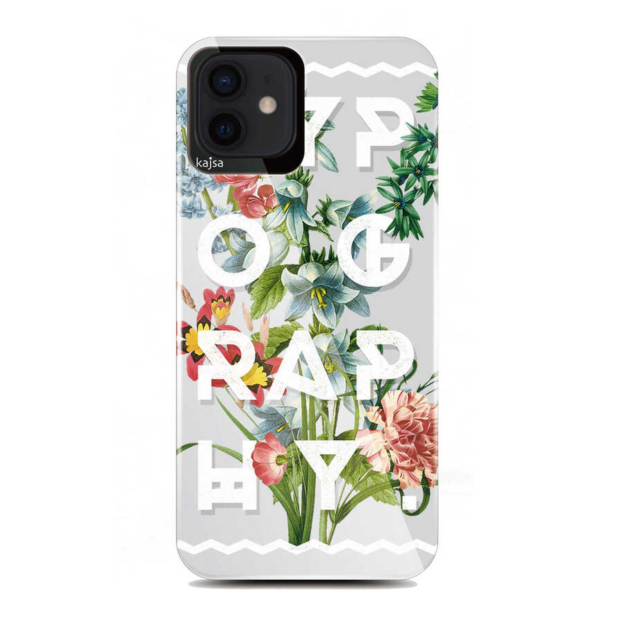 iPhone Uyumlu 12 Kılıf Kajsa Floral Kapak-No1